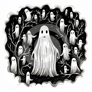 Funny Halloween Ghost Playful Phantasm