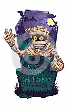 Funny halloween mummy