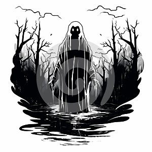 Funny Halloween Phantoms Cartoonish Spirits