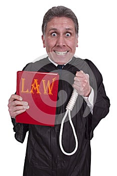 Funny Hanging Judge, Law, Order, Justice, Isolated