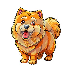 A Funny Happy Cartoon Chow Chow