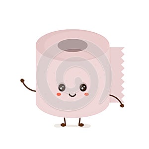 Funny happy cute smiling toilet paper