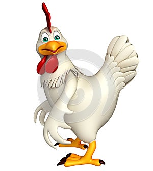 funny Hen cartoon character