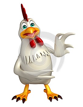 funny Hen cartoon character