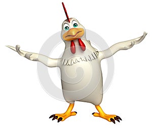 funny Hen cartoon character