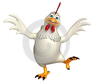 funny Hen cartoon character