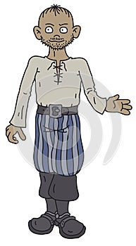 The funny historical baroque dark rascal