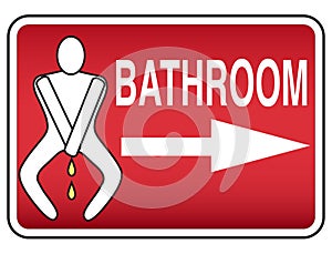 Funny humorous bathroom sign