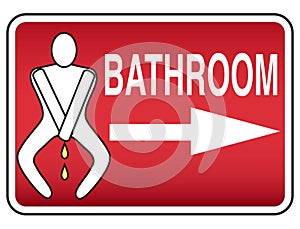 Funny humorous bathroom sign photo