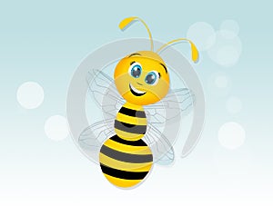 Funny illustration of bees