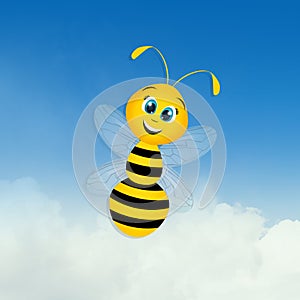 Funny illustration of bees