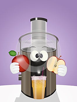Illustration of centrifuged apple fruit photo
