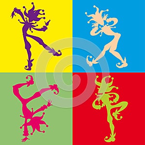 Funny Jocker silhouettes.