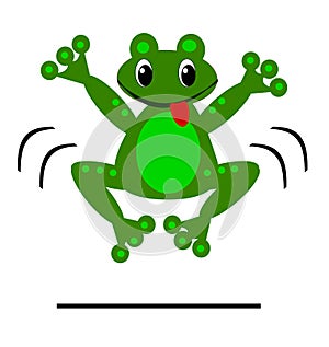 Funny Jumping Frog - Digital Art