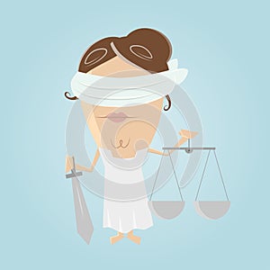 Funny justitia illustration