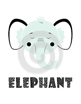 Funny kids print elephant