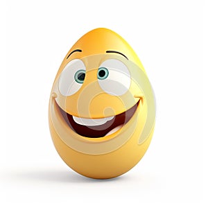 funny laughing egg. Generative AI.