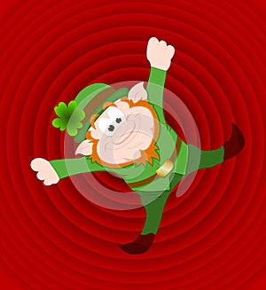 Funny Leprechaun Retro Background