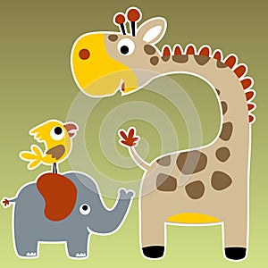 Funny little animals cartoon vector