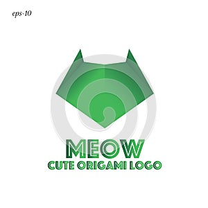 Funny logo cat Geometric abstraction