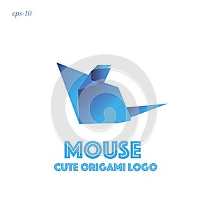 Funny logo mouse Geometric abstraction