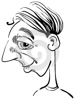 Funny man caricature