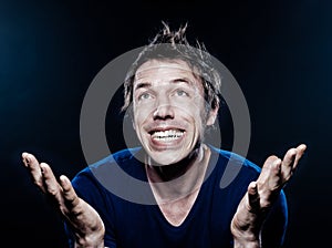 Funny Man Portrait ecstatic photo