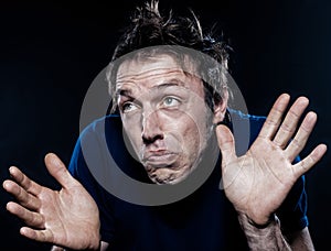 Funny Man Portrait frowning ignorant photo