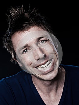 Funny Man Portrait grimacing toothy smile photo