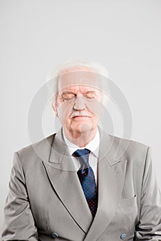 Funny man portrait real people high definition grey background