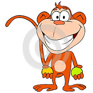 Funny monkey with balls