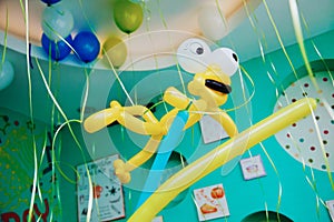 Funny monkey figure made from balloon