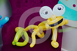 Funny monkey figure made from balloon