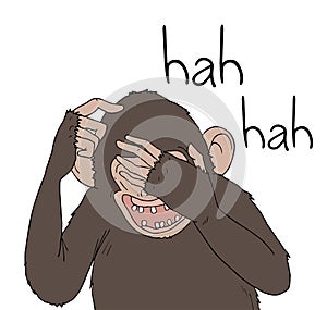 Funny monkey illustration