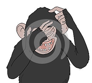 Funny monkey illustration