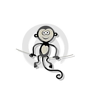 Funny monkey for your design