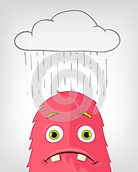 Funny Monster. Engry.