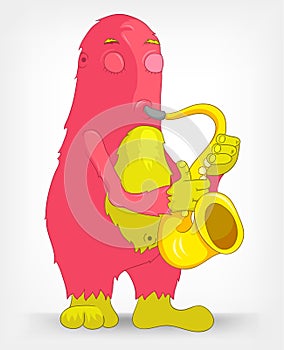 Funny Monster. Saxophonist.