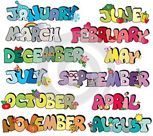 Funny months written photo