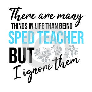 Funny Motivational sped teacher quote photo