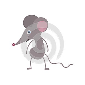 Funny mouse personage illustration