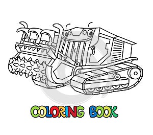 Funny mulcher car with eyes coloring book