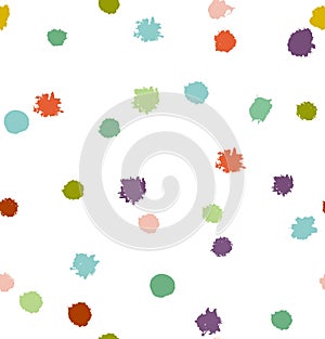 Funny multicolor abstract seamless background. Dotted texture.