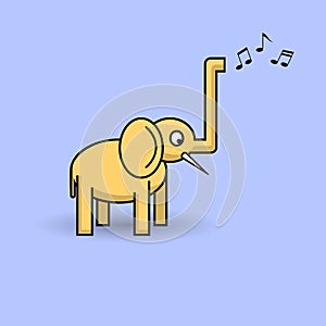 Funny musical elephant