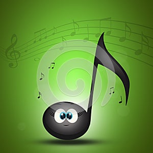 Funny musical note