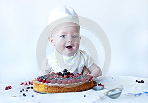 Funny newborn confectioner.