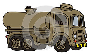 The funny old military tank truck