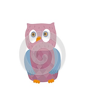 Funny owl personage illustration