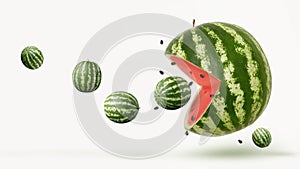 Funny pacman watermelon