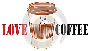 Funny paper cup and words